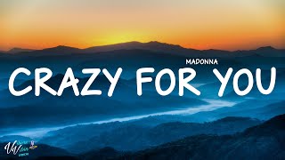 Madonna - Crazy For You (Lyrics)