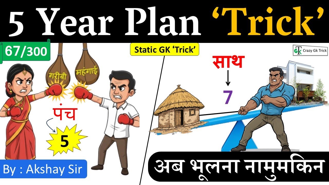 Gk Trick : 5 Year Plan 'Trick'| पंचवर्षीय योजना Trick| Economics | Gs By Akshay Sir | Crazy Gk Trick