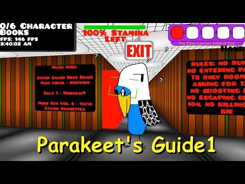 Banickate's Basics The 6 Maps V1.4: Side Maps - Parakeet's Guide1(Baldi's Basics Mod)