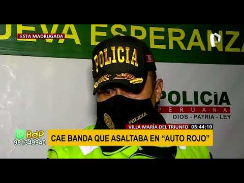 VMT: Policía captura a peligrosa banda de delincuentes