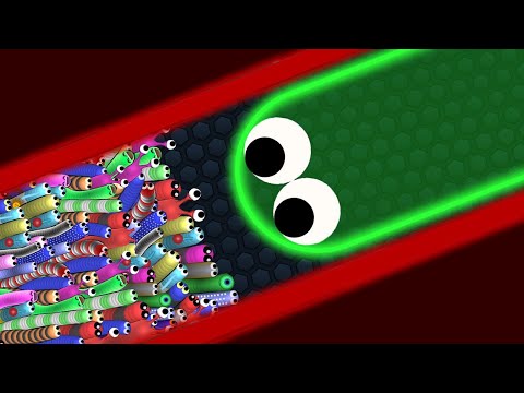 Slither.io 1 GIANT HACKER SNAKE vs 97779 TINY SNAKES | Best Slitherio Gameplay
