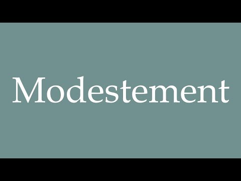 How to Pronounce ''Modestement'' (Modestly) Correctly in French