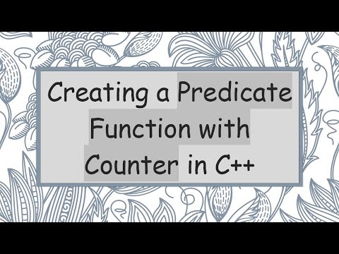 Creating a Predicate Function with Counter in C++