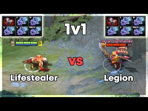 Lifestealer vs Legion with Bashers and 5x Moonshard | Level 30 Dota 2 1v1 | Who Will Win?