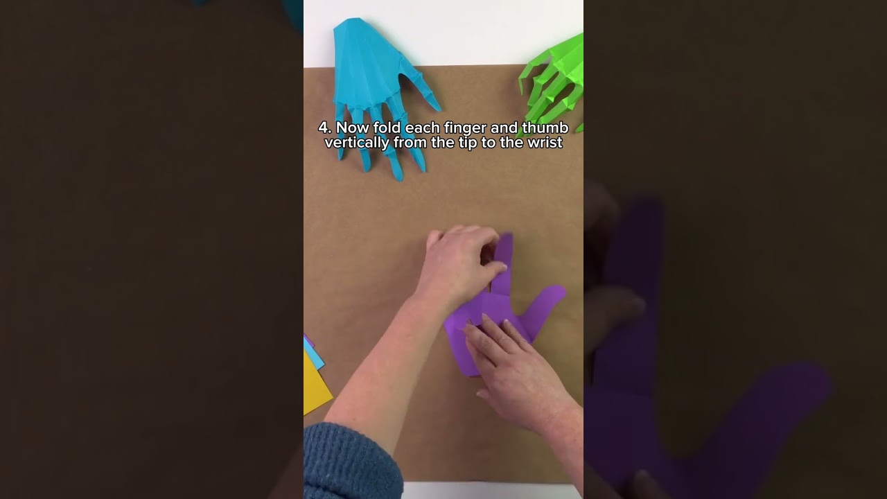 DIY Paper Skeleton Hands for Halloween