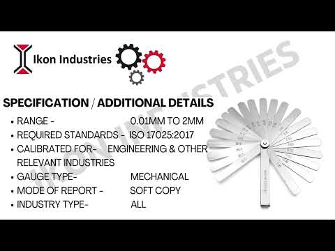 Calibration of Feeler Gauges