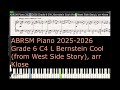 ABRSM Piano 2025 2026 Grade 6 C4 L Bernstein Cool from West Side Story, arr Klose