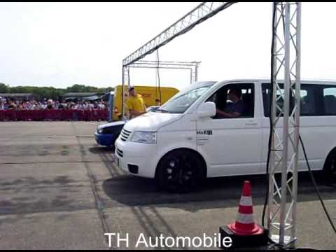 TH2 (VW T5 mit Porsche Motor) gegen VW Polo beim 1/4 Meile Rennen Race@Airport in Werneuchen 2009