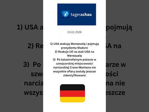 Niemiecki dziennik teleeizyjny @tagesschau 3 stycznia