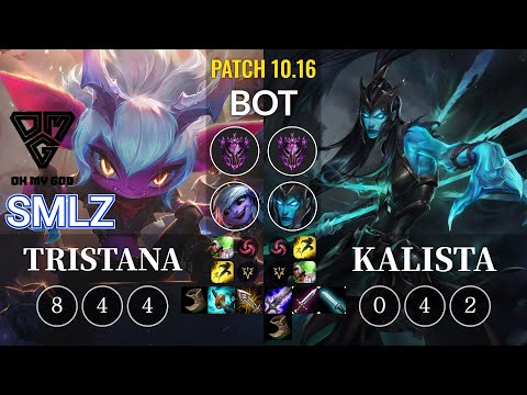 OMG Smlz Tristana vs Kalista Bot - KR Patch 10.16