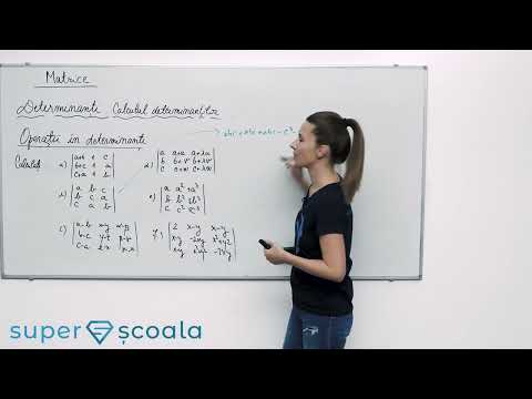 Clasa a XI-a - Operații în determinanți