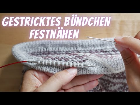 Simply sew the folded-over knitted cuff.