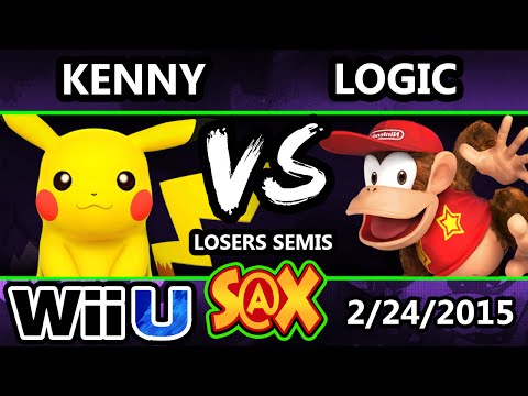S@X - WS | Kenny (Pikachu) Vs. VGBC | Logic (Diddy Kong) SSB4 Losers Semis - Smash For Wii U