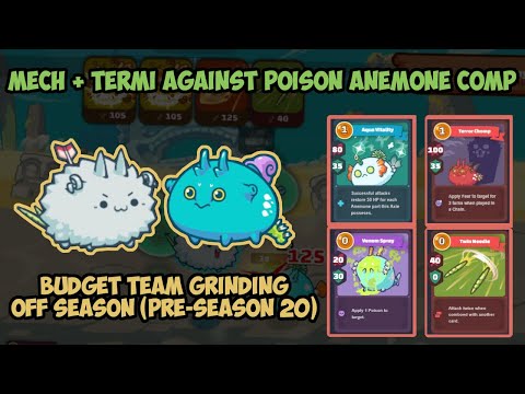 Budget Team Mech + Terminator Grind vs Poison, Anemone Cute Bunny - Axie Infinity
