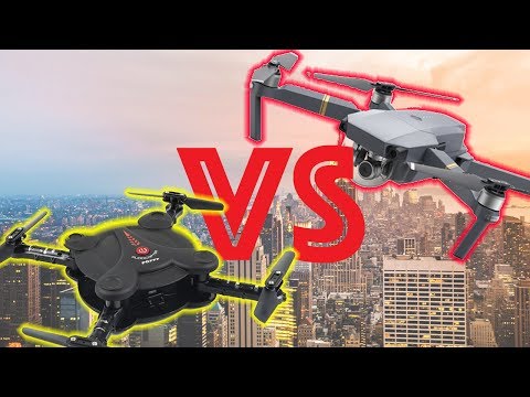 Sub $50 pocket drone vs $1000 Mavic. It's pretty good!!!