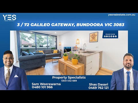 3/72 Galileo Gateway, Bundoora, VIC 3083, 2 ਕਮਰੇ, 1 ਬਾਥਰੂਮ, Apartment