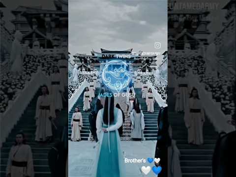 dark twins in jades of gusu # big brother lan xichen # little brother lan wang jin # the untamed #🤍💙