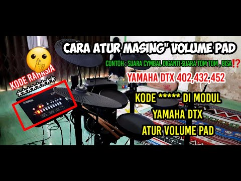How to adjust the volume of the Yamaha DTX 402, 432, and 452 electric drum pads between each pad