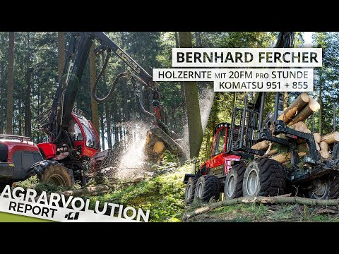 Giganten im Wald🌲 - Holz fällen mit Komatsu Harvester 951 | Bernhard Fercher | Agrarvolution Report