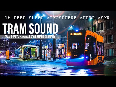 🇩🇪 Som da estação de ônibus do bonde de 1h 🚋 Bremen Straßenbahn BSAG Ônibus do bonde alemão Áudio sono profundo ASMR