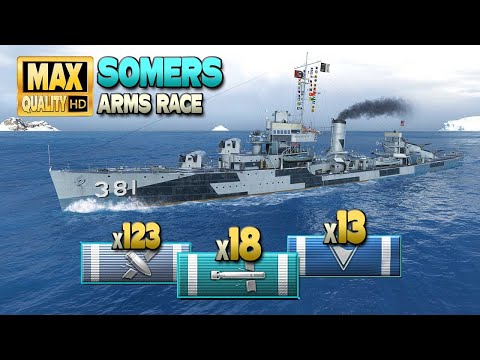 Destroyer Somers: 380k in Arms Race - World of Warships