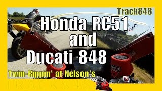preview picture of video 'Honda RC51 and Ducati 848 at Nelson Ledges June 7, 2014'