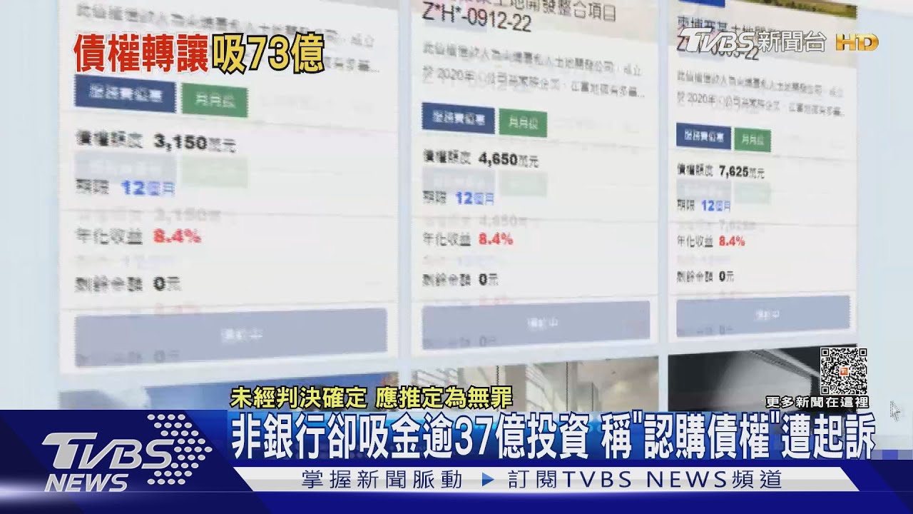 非銀行卻吸金逾73億投資 稱「債權讓與」遭起訴