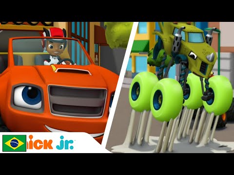 Blaze and the Monster Machines | Aprendendo com Blaze - Parte 3 🏁  | Nick Jr.