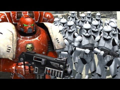 Can 300 Clone Troopers kill 5 Space Marines?