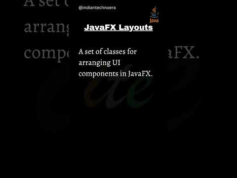49   JavaFX Layouts #shorts #java #indiantechnoera