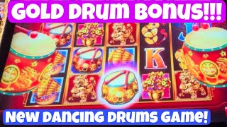 🚨NEW DANCING DRUMS POWER TRIO! BIG WIN COMEBACK w/ Gold Drum Bonus!🥁 #slotmachine #yaamava #casino Video Video