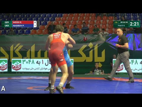 Final 5-6 GR - 66 kg: P. NASIBOV (UKR) df. E. WEISS (GER), 2-1