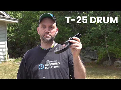 ADN Paintball T-25 Drum Modified by Grimburg to fit the Valken M17 SMG Magwell