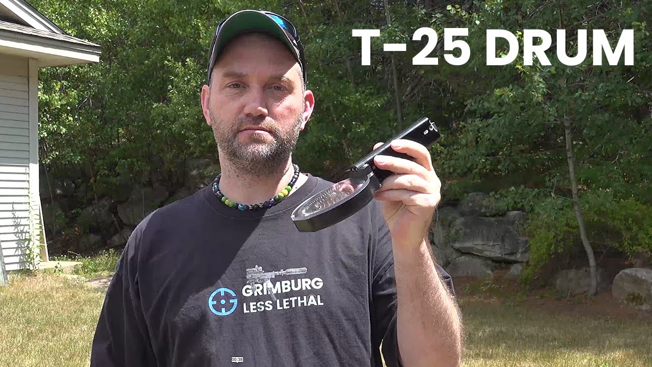 25 Drum Modified by Grimburg to Fit the Valken M17 SMG Magwell