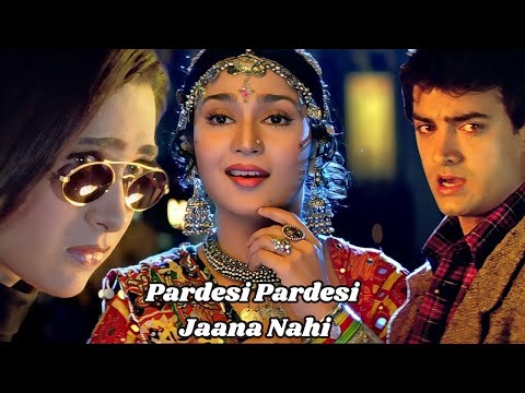 Pardesi Pardesi Jana Nahi - Lyrics | Aamir Khan | Karisma | Udit Narayan | Alka Yagnik