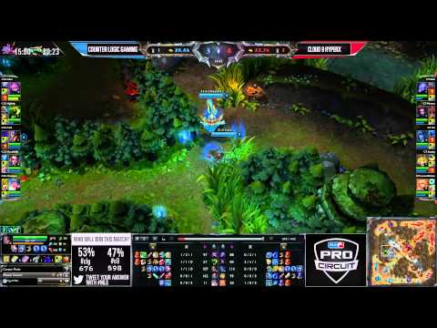 Counter Logic Gaming (CLG) vs Cloud 9 (C9) || MLG Anaheim NA LCS Summer 2013 W3D2 || Full Game HD