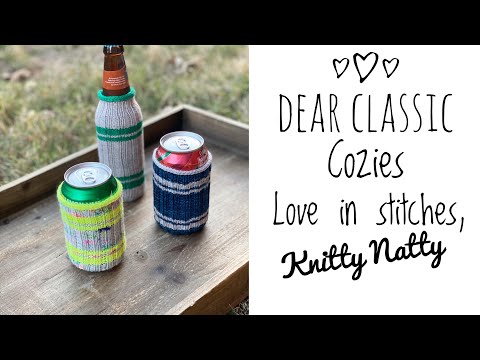 Knitty Natty | Love Letters | Classic Can and Bottle Cozies