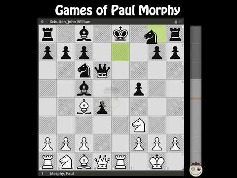 Morphy, Paul - Schulten, John William || New York 1857 @chessbuddies 🔴 #PaulMorphy