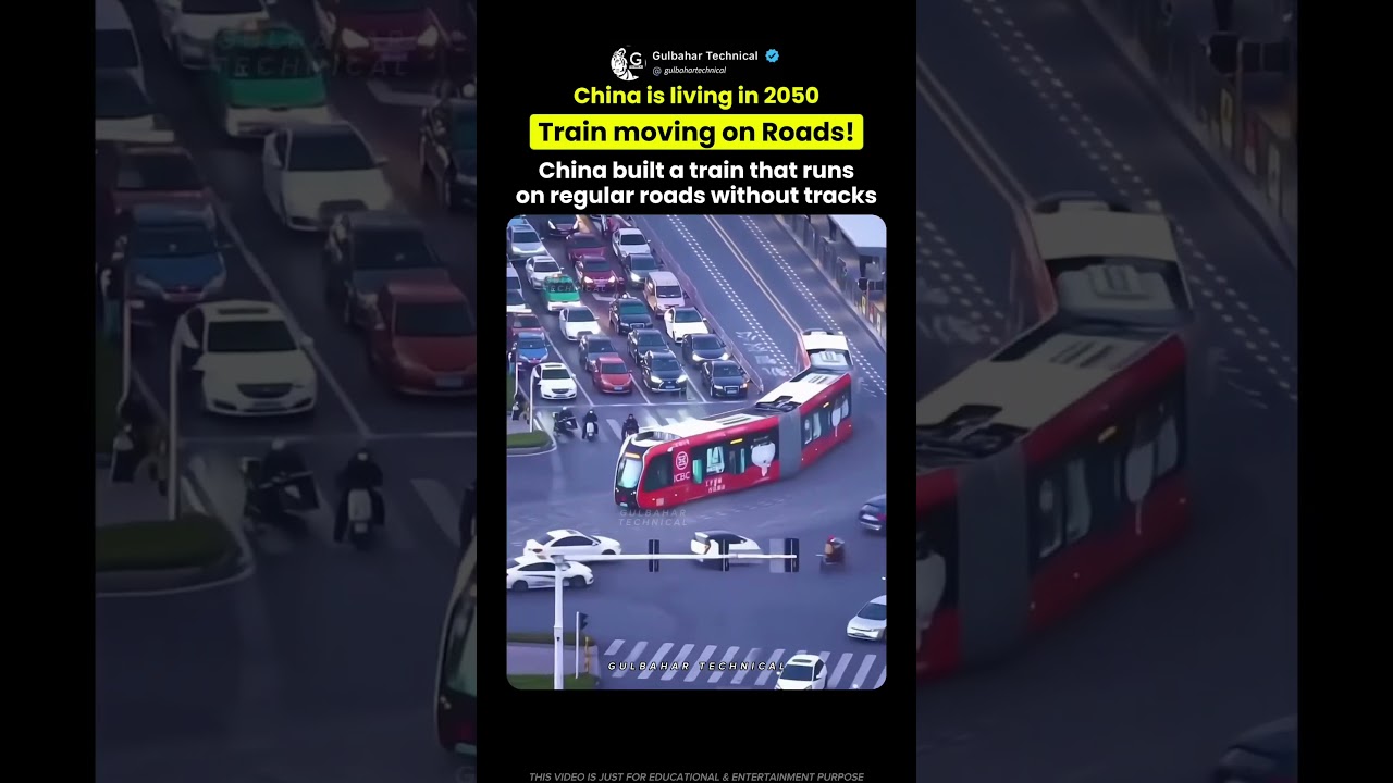 China’s Train That Runs Without Tracks! 😳🚆