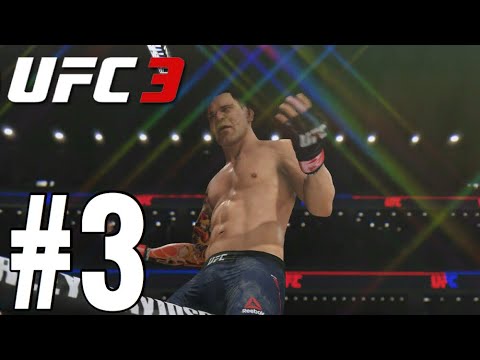 UFC 3 Middleweight Career Mode Walkthrough Part 3 - 3 ROUND BATTLE!