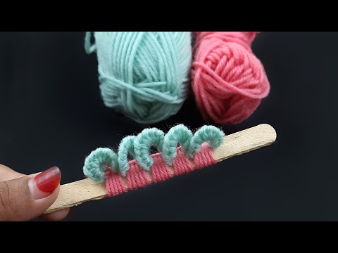 It's so Beautiful ! Superb woolen flower making tricks using Ice- cream stick - You will love it
