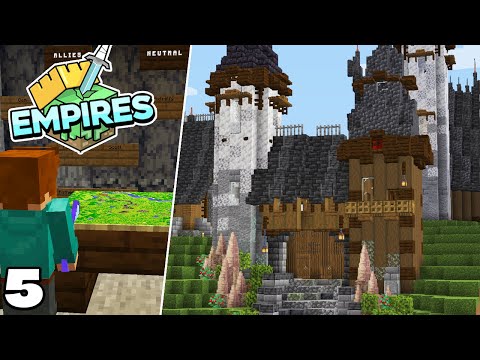 Empires SMP : Building the Village Gate House! Minecraft 1.17 Survival Let's Play