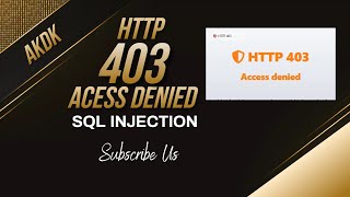 Http 403 Acess Denied Bypass Sql Injection