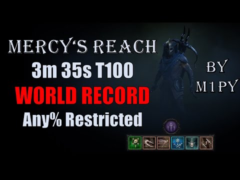Rogue breaks WORLD Record again 3m35s Mercy's Reach T100 any% restricted Speedrun Diablo 4
