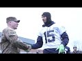 Jermaine Kearse Presented Beat Navy Package By Washington National Guard