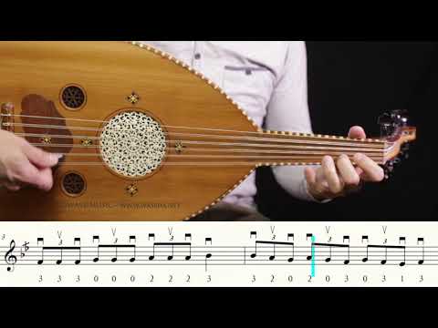 Oud Exercise on Triplets on Maqam Bayati by Wassim Njeim - تمرين عود على الثلثيات ومقام البياتي