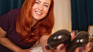 ASMR Hot Stone Massage 🌟 Oils, Fabric, Bubbles & Crinkles