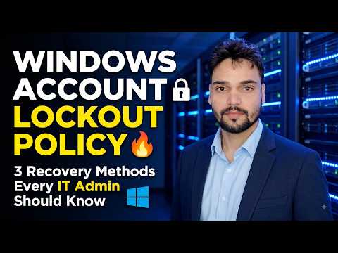 Windows Account Lockout Policy 🔥 3 Recovery Methods Every IT Admin Should Know