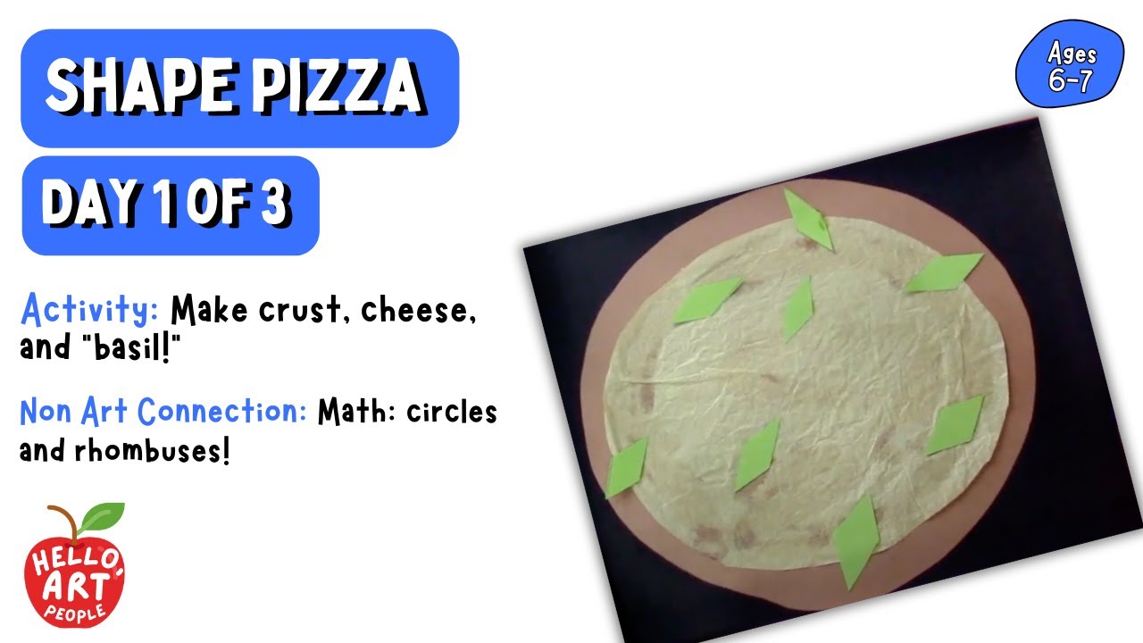 Shape Pizza - 1. Crust, Cheese, Basil