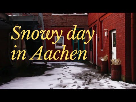 Winter in AACHEN - A Relaxing Walk In The Snow Around The Neighbourhood of West Germany